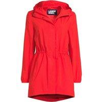Lands' End Women's Squall Packable Raincoat in Red | Size: 20