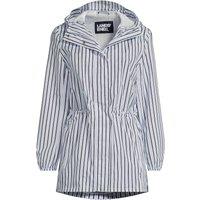 Lands' End Women's Plus Packable Waterproof Raincoat, Print in Light Blue | Size: 20-22