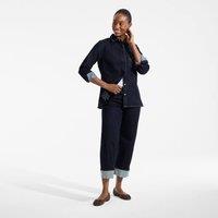 Lands' End Women's Lulu Guinness Denim Shirt in Dark Navy | Size: 14-16