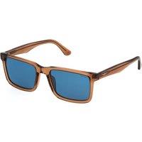 Police Men's SPLP21E57805P Square/Rectangle Sunglasses in Brown