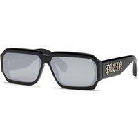 Philipp Plein Men's SPP150-670703 Square/Rectangle Sunglasses in Black
