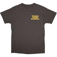 Rock Off officially Licensed Products Paul McCartney Wings Over Europe T-Shirt in Grey | Size: Large
