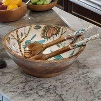 Hartsmede Hummingbird Medium Serving Bowl With Spoons in Natural