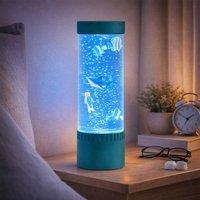 Dragodirect 32cm Scuba Diver Bubble Lamp Metallic Blue LED Light