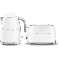 Smeg KLF03, TSF01 Kettle & 2 Slice Toaster Set in White