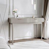 CARME HOME Layla Mocha Dressing Table - Drawers with ribbed front finished in Brown