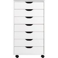 Costway 7-Drawer Storage Cabinet Mobile File Organizer Filing Dresser Chest in White