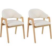Costway Modern Dining Chair Set of 2 Kitchen Chair w/Padded Seat in White