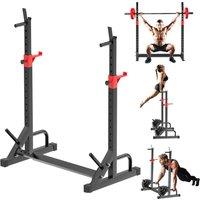 Dprodo Adjustable Squat Rack Stand 250KG Max Load in Black