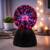 Dragodirect 5 Plasma Ball Electric Lightning Effect Mood Desk Lamp in Black