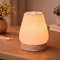 Dragodirect Tapered Aroma Lamp Oil Burner Ceramic Wax Melt Warmer in White
