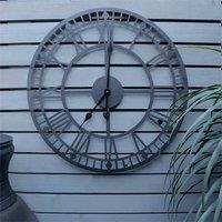 St Helens Black Open Face Design Wall Clock Non Ticking - 600mm/24" in Charcoal