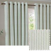 Yard Hebden 100% Cotton Blackout Eyelet Curtain Pair in Pale Green | Size: 168 cm width x 229 cm drop