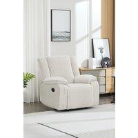 More4Homes Verona Jumbo Cord Manual Recliner Chair in Beige | Size: 1 Seater