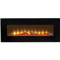 Sureflame WM-9331 Electric Wall Mounted Fire with Remote in Black, 42 Inch in Black