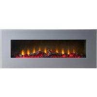 Sureflame WM-9505 Electric Wall Mounted Fire with Remote in Grey, 42 Inch in Grey