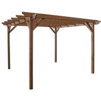 Rutland County Garden Furniture Ltd Garden Pergola - Wood - L300 x W360 x H270 cm - Light Green in Brown