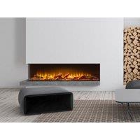 Acantha Fires & Fireplaces Acantha Aspire 125 Corner View Media Wall Electric fire in Black