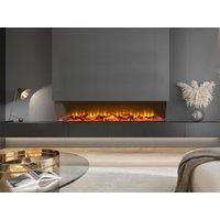 Acantha Fires & Fireplaces Acantha Aspire 150 Panoramic Media Wall Electric Fire in Black
