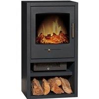 Adam Fires & Fireplaces Adam Bergen XL Electric Stove in Charcoal Grey
