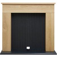 Adam Fires & Fireplaces Adam Innsbruck Stove Fireplace in Oak & Black, 45 Inch in Brown
