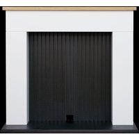 Adam Fires & Fireplaces Adam Innsbruck Stove Fireplace in Pure White & Black, 45 Inch