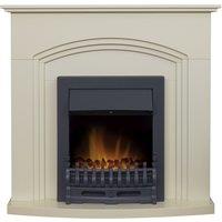 Adam Fires & Fireplaces Adam Truro Fireplace in Cream with Blenheim Electric Fire in Black, 41 Inch in Black