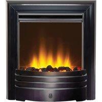 Acantha Fires & Fireplaces Amara Coal Electric Fire in Black Nickel with Remote Control
