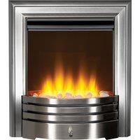 Acantha Fires & Fireplaces Acantha Amara Pebble Electric Fire in Brushed Steel with Remote Control in Grey