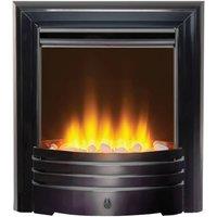 Acantha Fires & Fireplaces Acantha Amara Pebble Electric Fire in Black Nickel with Remote Control