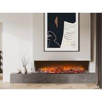 Acantha Fires & Fireplaces Acantha Ignis 1500 Panoramic Media Wall Electric Fire in Black