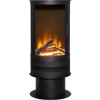 Acantha Fires & Fireplaces Acantha Orbit Cylinder Electric Stove with Remote in Black