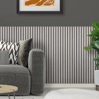 Fuse Acoustic Wall Panels Acoustic Wooden Wall Panel in Grey Oak, 1.2m x 0.6m