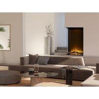 Acantha Fires & Fireplaces Aspire 50 Portrait Corner View Media Wall Electric Fire in Black