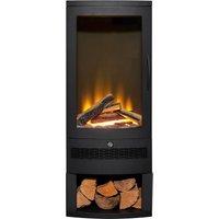 Acantha Fires & Fireplaces Acantha Horizon Electric Stove with Log Storage in Black