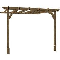 Rutland County Garden Furniture Ltd Wall Mounted Premium Pergola, Wood, L180 x W240 x H270cm, Rustic Brown