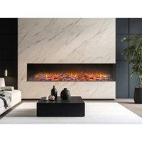 Acantha Fires & Fireplaces Ignis 2000 Corner View Media Wall Electric Fire in Black