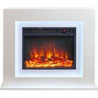 Sureflame Salisbury Electric Fireplace Suite in Pure White, 32 Inch in White
