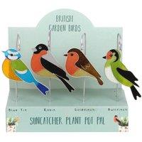 KDMD Set of 12 British Garden Birds Suncatcher Stakes in Silver