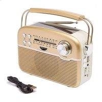 Bergstrom Solar-Powered Portable Radio with AM/FM/SW, Bluetooth, USB & MP3 in Beige