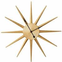 Melody Maison Gold Metal Starburst Detail Wall Clock - 60cm X 60cm | Size: 60 cm X 60 cm