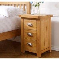 Birlea Woburn Large 3 Drawer Bedside Oak in Light Oak