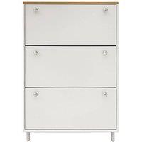 Hygrad Built to Survive Wooden Shoe Cabinet 3 Drawer Storage Cupboard Stand Organizer in White