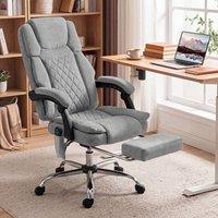 HOMCOM Executive Office Chair, Desk Chair with Massage & Heat, Grey