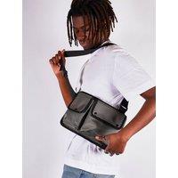 SVNX Men's Nylon Chest Bag in Moss in Dark Olive