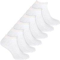 Sock Snob Men's 6 Pack 100% Cotton Soft Breathable Ankle Trainer Socks in White | Size: 6-11