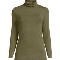 Lands' End Women's Plus Cotton-modal Roll Neck Top in Olive | Size: 20-22