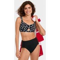 Lands' End Women's Mid Rise Bikini Bottoms in Black | Size: 14