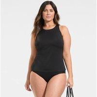Lands' End Women's Plus Mid Rise Bikini Bottoms in Black | Size: 20