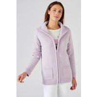 Damart Women's Zip front knit cardigan for comfortable everyday layering in Lavender | Size: 22-24